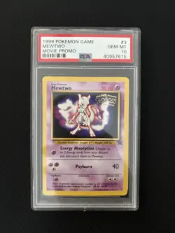 Mewtwo Pokemon 1999 Movie Black Star Promo PSA 10 - Image 1