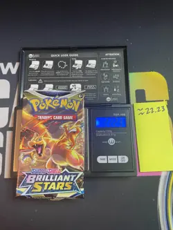 22.23g VERY HEAVY Brilliant Stars Pokemon Sealed Booster Pack New - Image 1