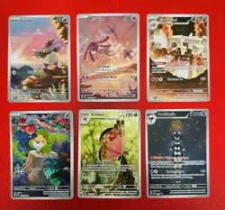 Pokemon Evolutions BK Bolt/WT Flare Surging Sparks Lot of 6 Illustration Rare’s - Image 1