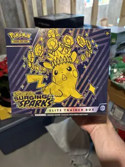 Pokemon TCG Scarlet & Violet SURGING SPARKS Elite Trainer Box FACTORY SEALED ETB - Image 1
