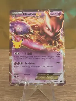 Mewtwo EX 54/99 Celebrations: Classic Collection Holo Pokemon - Image 1