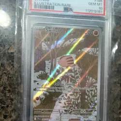 2025 POKEMON JTG EN-JOURNEY TOGETHER ILLUSTRATION RARE #165 SWINUB PSA 10 - Image 1