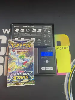 22.07g VERY HEAVY Brilliant Stars Pokemon Sealed Booster Pack New - Image 1