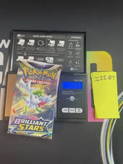 22.07g VERY HEAVY Brilliant Stars Pokemon Sealed Booster Pack New - Image 1