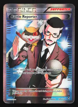 Pokemon Battle Reporter 109/111 Furious Fists Ultra Rare Full Art Holo HP - Image 1