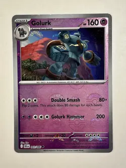 Pokemon TCG Golurk 043/086 Master Ball Reverse Holo SV Black Bolt NM/M - Image 1