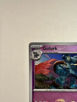 Pokemon TCG Golurk 043/086 Master Ball Reverse Holo SV Black Bolt NM/M - Image 2