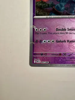 Pokemon TCG Golurk 043/086 Master Ball Reverse Holo SV Black Bolt NM/M - Image 4