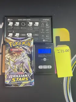 22.00g VERY HEAVY Brilliant Stars Pokemon Sealed Booster Pack New - Image 1