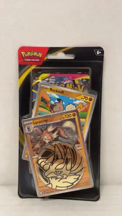 Pokemon TCG Lycanroc Promo Blister Pack w/ Rockruff + Coin (Sealed) - Image 1