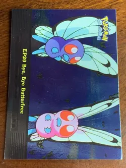 2000 Topps Pokemon TV #EP20 Bye, Bye Butterfree (B) Silver Foil - Image 1