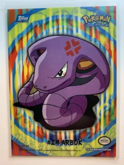 2000 Topps Pokemon TV Arbok #24 Stick-Ons Sticker 4 of 10 FREE COMBINED SHIP - Image 1