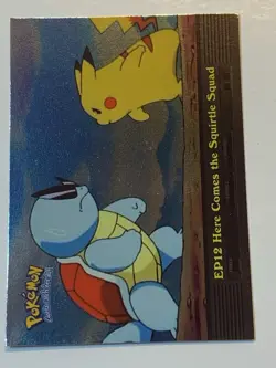2000 Topps Pokemon TV #EP12 Here Comes the Squirtle Squad Silver Foil - Image 1