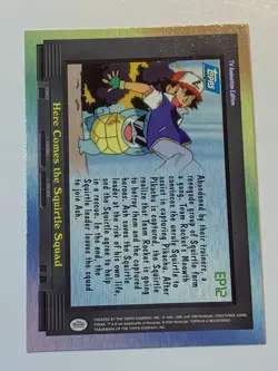2000 Topps Pokemon TV #EP12 Here Comes the Squirtle Squad Silver Foil - Image 2