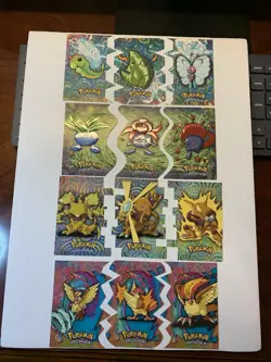 2000 Topps Pokemon TV Animation Series 2 Die Cut Complete Set 12 of 12 EX - Image 1