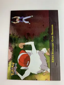 2000 Topps Pokemon TV #EP24 Primeape Goes Bananas Silver Foil FREE COMBINED SHIP - Image 1