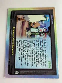2000 Topps Pokemon TV #EP24 Primeape Goes Bananas Silver Foil FREE COMBINED SHIP - Image 2