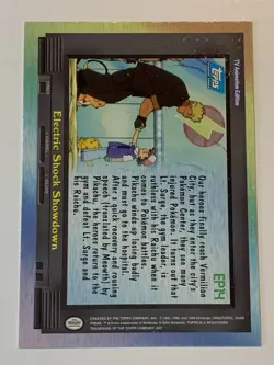 2000 Topps Pokemon TV #EP14 Electric Shock Showdown Silver Foil (B) - Image 2