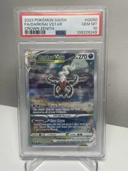 Pokemon Darkrai VSTAR GG50/GG70 Crown Zenith PSA 10 - Image 1