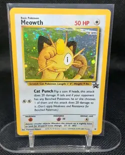 POKEMON TCG - Meowth - 10 - Gameboy Promo Black Star Promo - Crease - Image 1