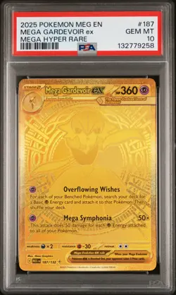 2025 POKEMON MEG EN-MEGA EVOLUTION MEGA HYPER RARE #187 MEGA GARDEVOIR EX PSA 10 - Image 1