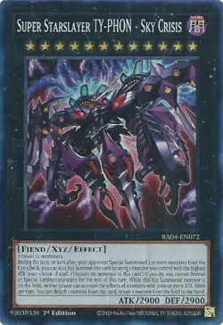 Yugioh! Super Starslayer TY-PHON - Sky Crisis - RA04-EN072 - Super Rare - 1st Ed - Image 1