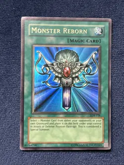 Yugioh Monster Reborn LOB-118 Vintage Yugioh Ultra Rare - Image 1