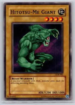 2002 Yu-Gi-Oh! Legend of Blue Eyes Hitotsu-Me Giant LOB-002 LP - Image 1