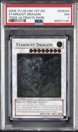2008 YU-GI-OH! TDGS-THE DUELIST GENESIS #EN040 STARDUST DRAGON PSA 7 - Image 1