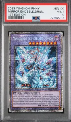 Yugioh 2023 Mirrorjade the Iceblade Dragon PHHY-EN100 1st Ed Starlight PSA 9 - Image 1