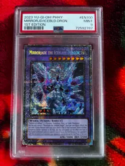 Yugioh 2023 Mirrorjade the Iceblade Dragon PHHY-EN100 1st Ed Starlight PSA 9 - Image 3