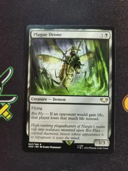 EXACT CARD PICTURED Plague Drone 40K 047/168 MTG Warhammer 40k Eng Non-F - Image 1