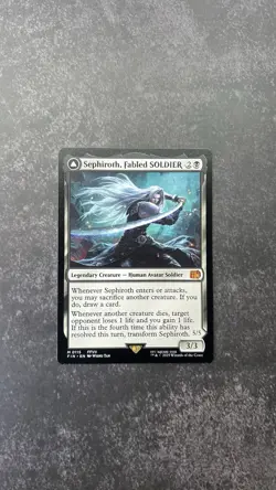Magic the Gathering Sephiroth Fabled Soldier Final Fantasy Card NM Condition - Image 3