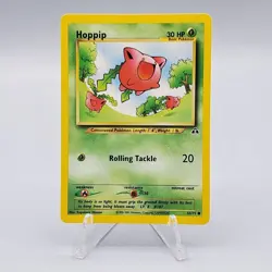 Hoppip Neo Discovery 55/75 Vintage WOTC Pokemon Card TCG 2001 - Image 1