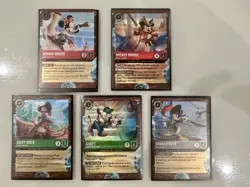 Disney Lorcana Cruise Full Set Of 5 Rare Lorcana Cards DCL Treasure ONLY - Image 1