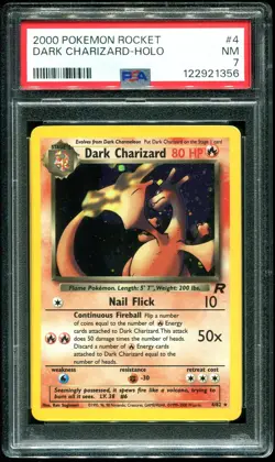 PSA 7 Dark Charizard Holo Rare Team Rocket 2000 Pokemon Card #4 - Image 1