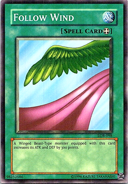 Follow Wind LOB-098 Yu-Gi-Oh! Card Light Play Unlimited - Image 1