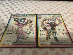 Pokemon Prismatic Evolutions Umbreon & Espeon Figure Collection Promo Cards - Image 1
