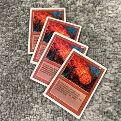 Fireball X4 MTG Revised Edition Magic The Gathering Playset Light Play LP - Image 1
