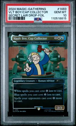 2024 MTG SECRET LAIR DROP FOIL #1483 VAULT BOY, CAP COLLECTOR PSA 10 - Image 1