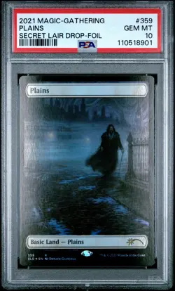 2021 MTG SECRET LAIR DROP FOIL #359 PLAINS PSA 10 - Image 1