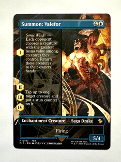 SUMMON:VALEFOR - Final Fantasy - Borderless - MTG - Magic The Gathering NM - Image 1