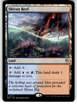 Shivan Reef 0170 MTG Commander: Aetherdrift Rare NM - Image 1