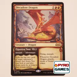 Decadent Dragon - Wilds Of Eldraine - Showcase Rare R 0287 - (Very Good Condi... - Image 1