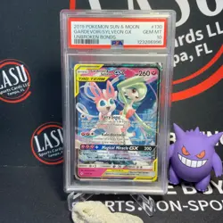 2019 POKEMON SUN & MOON UNBROKEN BONDS #130 GARDEVOIR & SYLVEON GX PSA 10 - Image 1