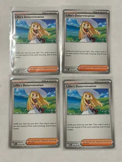 Lillie’s Determination 4X Playset Pokemon TCG Mega Evolution ME01 119/132 - Image 1