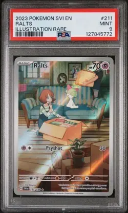 2023 POKEMON SVI EN-SCARLET & VIOLET ILLUSTRATION RARE #211 RALTS PSA 9 - Image 1