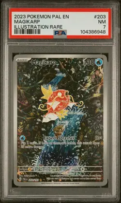 2023 POKEMON PAL EN-PALDEA EVOLVED ILLUSTRATION RARE #203 MAGIKARP PSA 7 - Image 1