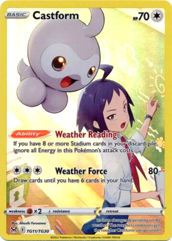 Pokemon TCG Castform TG11/TG30 Lost Origin Trainer Gallery Full Art Ultra Rare - Image 1
