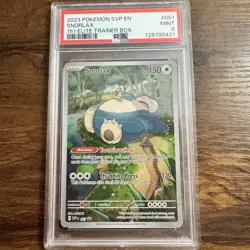 2023 POKEMON SVP EN-SV BLACK STAR PROMO 151 ELITE TRAINER BOX #051 SNORLAX PSA 9 - Image 1